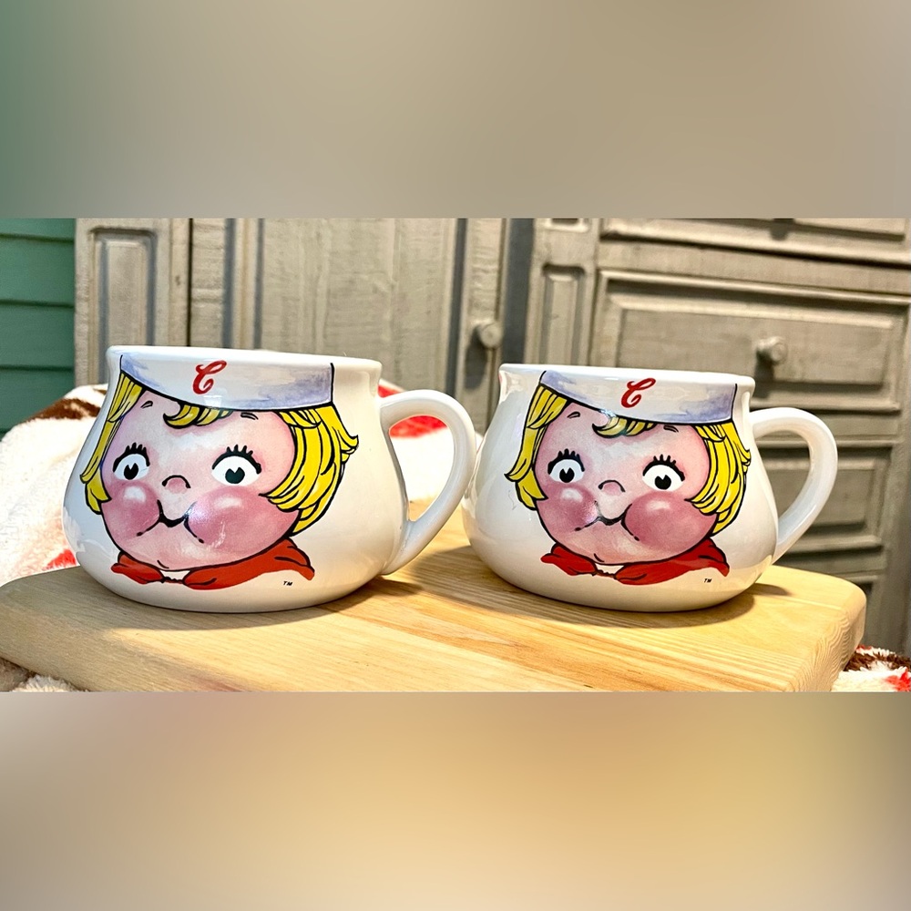 *EUC* (2) CAMPBELL’S SOUP Mugs - 1998 Houston Harvest - Cup/Mug/Bowl/Comfort